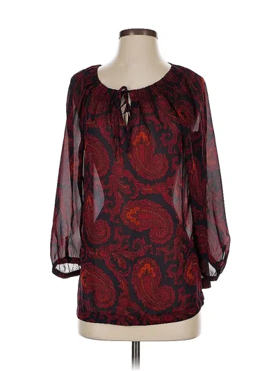 Pre-owned Ann Taylor Loft Casual Dress In Burgundy