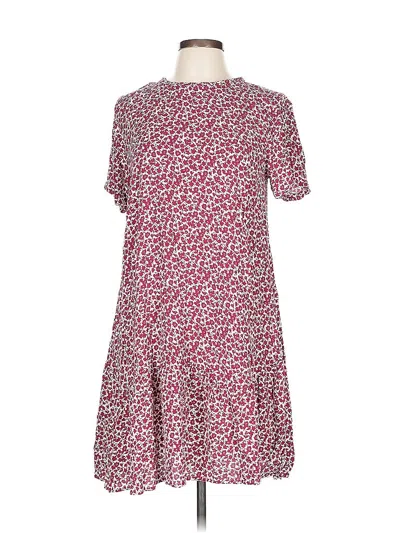 Pre-owned Ann Taylor Loft Casual Dress In Burgundy