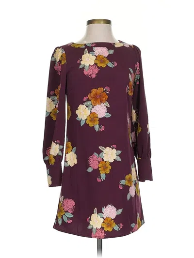 Ann Taylor Loft Casual Dress In Burgundy