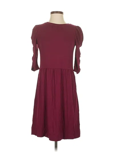Ann Taylor Loft Casual Dress In Burgundy