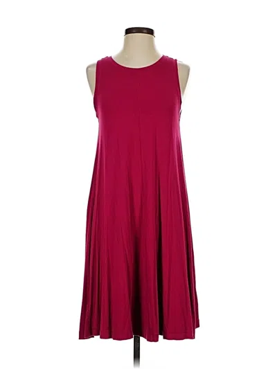 Pre-owned Ann Taylor Loft Casual Dress In Burgundy