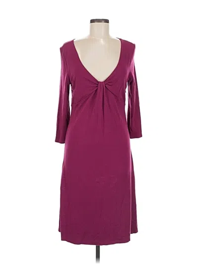 Pre-owned Ann Taylor Loft Casual Dress In Burgundy