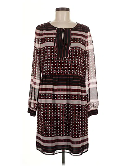 Pre-owned Ann Taylor Loft Casual Dress In Burgundy