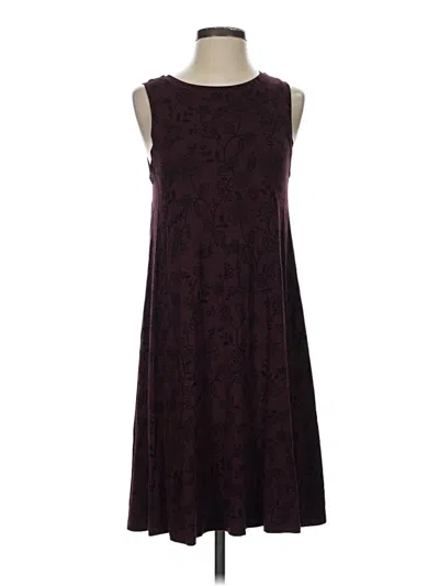 Pre-owned Ann Taylor Loft Casual Dress In Burgundy