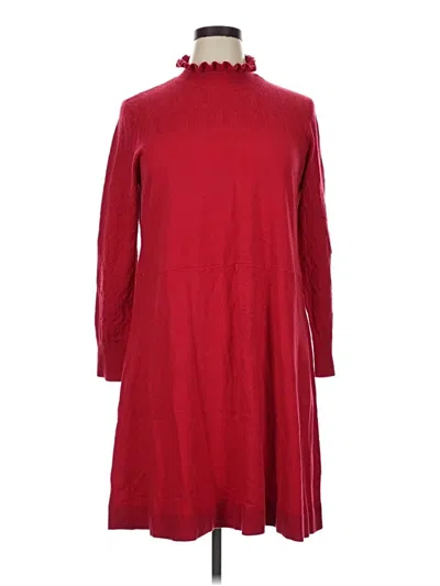 Pre-owned Ann Taylor Loft Casual Dress In Burgundy