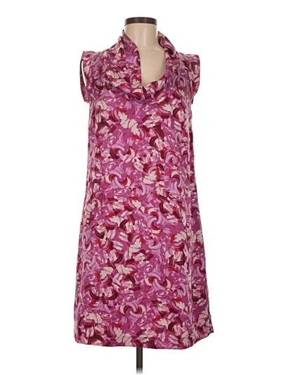 Pre-owned Ann Taylor Loft Casual Dress In Burgundy