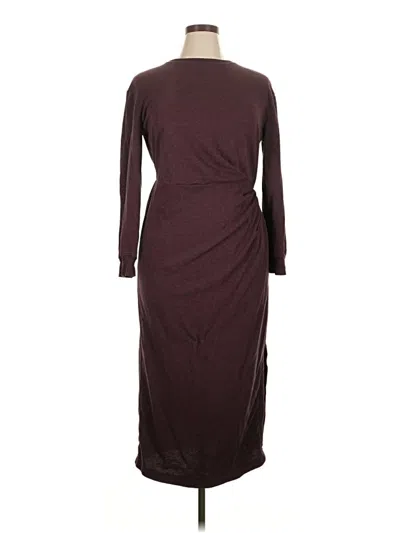 Pre-owned Ann Taylor Loft Casual Dress In Burgundy
