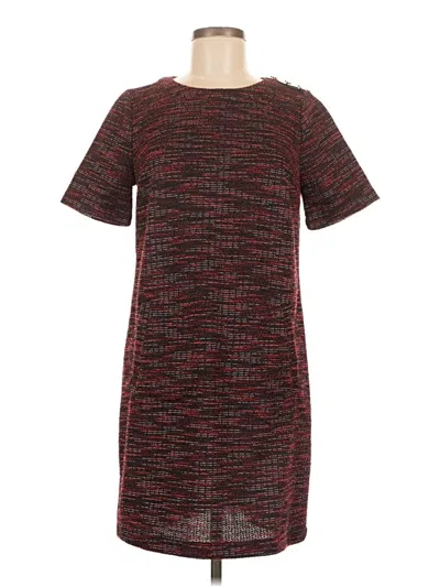 Pre-owned Ann Taylor Loft Casual Dress In Burgundy