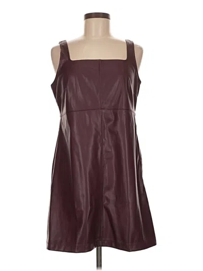Pre-owned Ann Taylor Loft Casual Dress In Burgundy