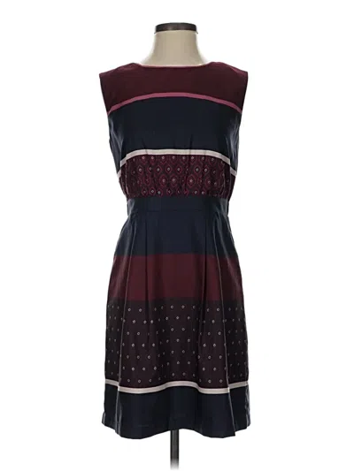 Pre-owned Ann Taylor Loft Casual Dress In Burgundy