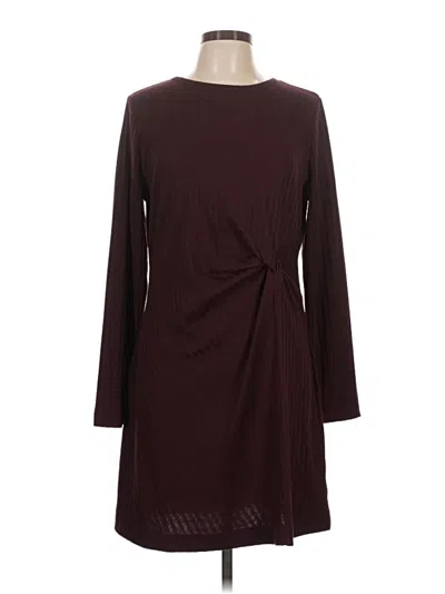 Pre-owned Ann Taylor Loft Casual Dress In Burgundy
