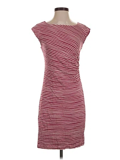 Pre-owned Ann Taylor Loft Casual Dress In Burgundy