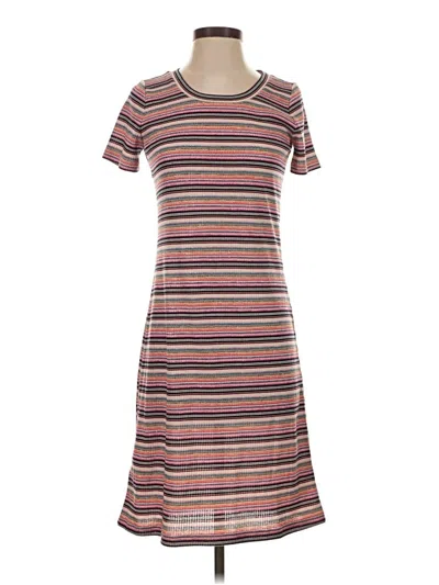 Pre-owned Ann Taylor Loft Casual Dress In Burgundy