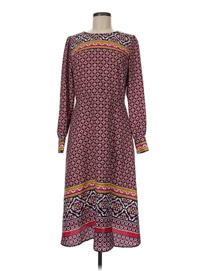 Pre-owned Ann Taylor Loft Casual Dress In Burgundy