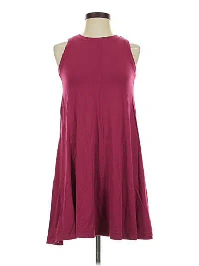 Pre-owned Ann Taylor Loft Casual Dress In Burgundy