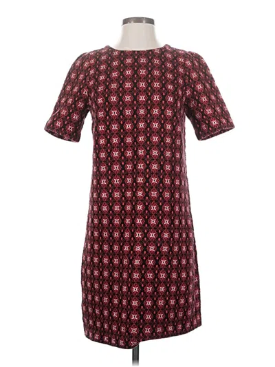 Pre-owned Ann Taylor Loft Casual Dress In Burgundy