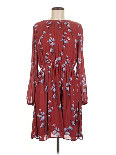 Pre-owned Ann Taylor Loft Casual Dress In Burgundy