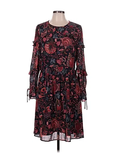 Pre-owned Ann Taylor Loft Casual Dress In Burgundy