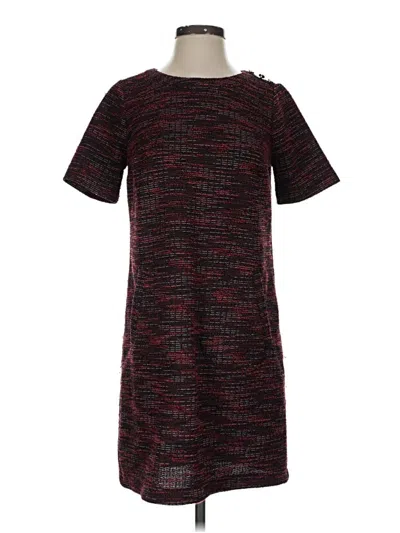 Pre-owned Ann Taylor Loft Casual Dress In Burgundy