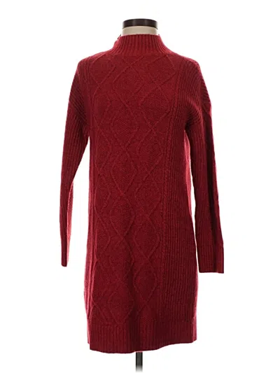 Ann Taylor Loft Casual Dress In Burgundy