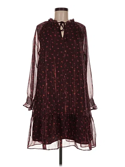 Ann Taylor Loft Casual Dress In Burgundy