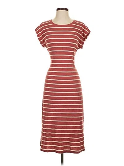 Pre-owned Ann Taylor Loft Casual Dress In Burgundy