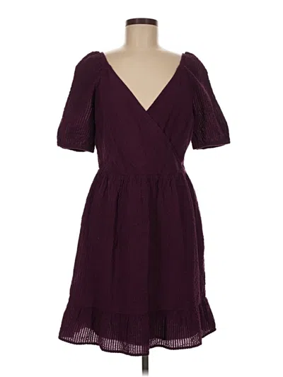Ann Taylor Loft Casual Dress In Burgundy