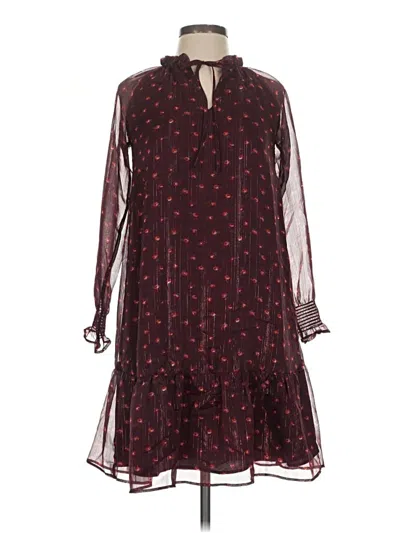 Ann Taylor Loft Casual Dress In Burgundy