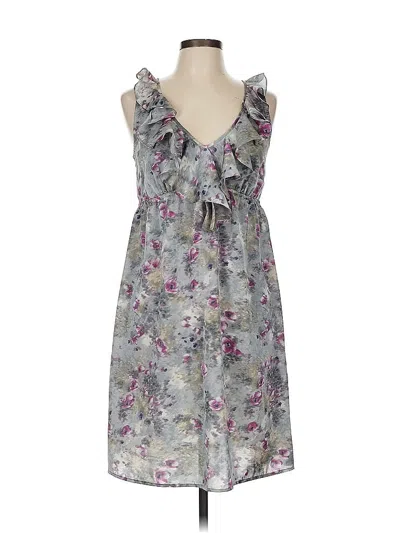 Pre-owned Ann Taylor Loft Casual Dress In Gray