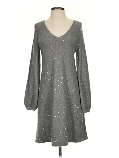 Pre-owned Ann Taylor Loft Casual Dress In Gray