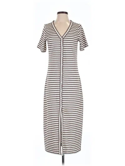 Pre-owned Ann Taylor Loft Casual Dress In Gray