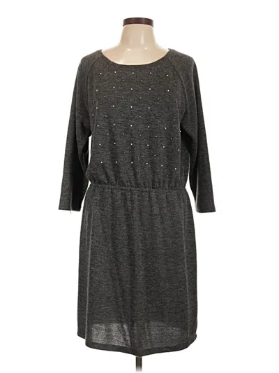 Pre-owned Ann Taylor Loft Casual Dress In Gray
