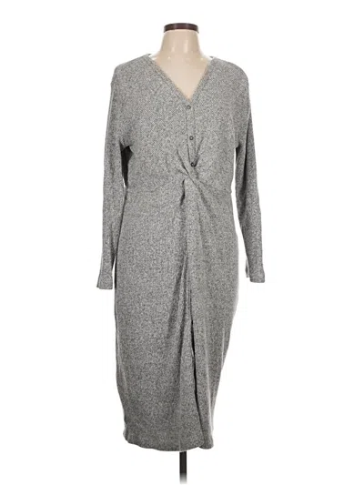 Pre-owned Ann Taylor Loft Casual Dress In Gray