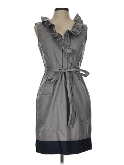 Pre-owned Ann Taylor Loft Casual Dress In Gray