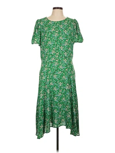 Pre-owned Ann Taylor Loft Casual Dress In Green