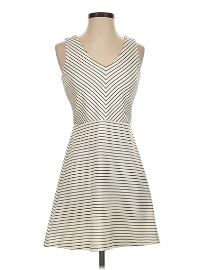 Pre-owned Ann Taylor Loft Casual Dress In Ivory