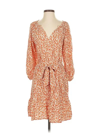 Pre-owned Ann Taylor Loft Casual Dress In Orange