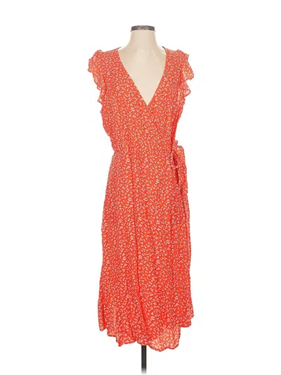 Pre-owned Ann Taylor Loft Casual Dress In Orange