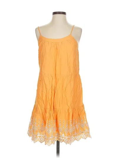 Pre-owned Ann Taylor Loft Casual Dress In Orange