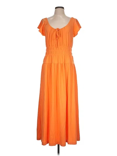 Ann Taylor Loft Casual Dress In Orange
