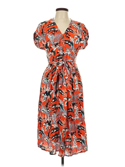 Pre-owned Ann Taylor Loft Casual Dress In Orange