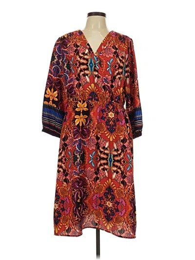 Pre-owned Ann Taylor Loft Casual Dress In Orange