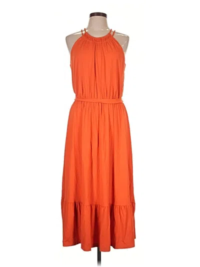 Ann Taylor Loft Casual Dress In Orange