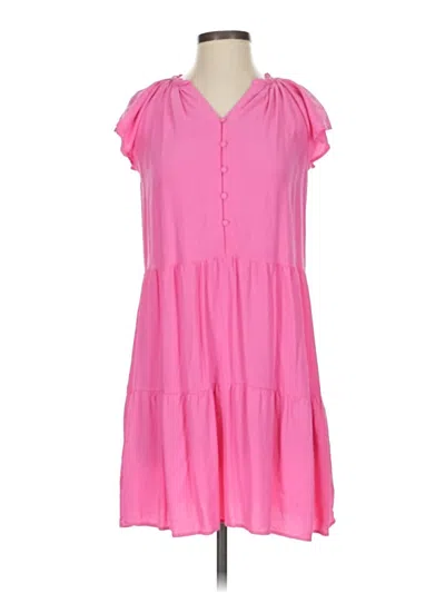 Pre-owned Ann Taylor Loft Casual Dress In Pink