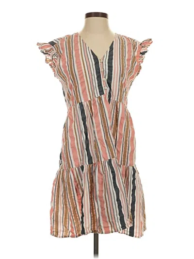 Pre-owned Ann Taylor Loft Casual Dress In Tan