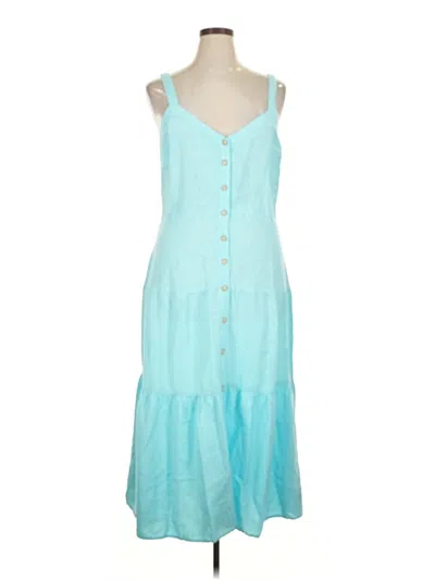Pre-owned Ann Taylor Loft Casual Dress In Teal