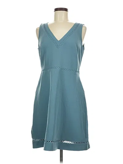 Pre-owned Ann Taylor Loft Casual Dress In Teal