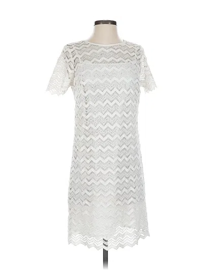 Pre-owned Ann Taylor Loft Casual Dress In White
