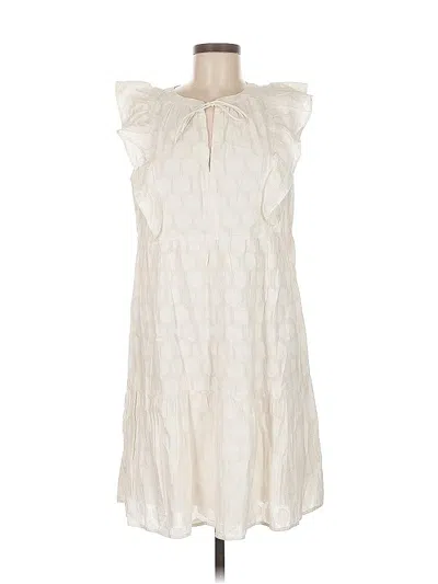 Pre-owned Ann Taylor Loft Casual Dress In White