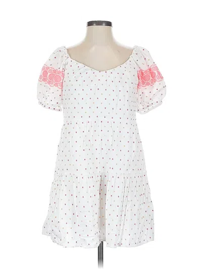 Pre-owned Ann Taylor Loft Casual Dress In White